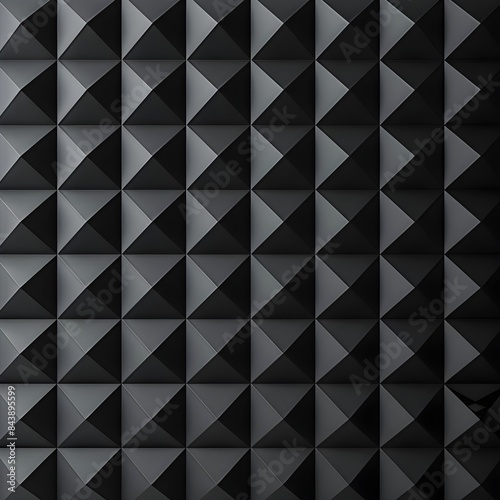 3D tetrahedron patterned background in dark gray paper craft