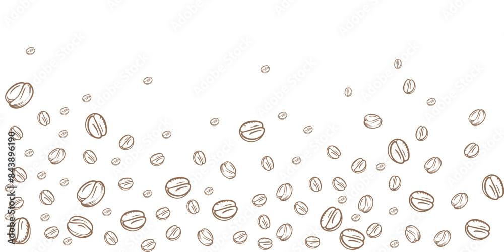 Seamless background with coffee beans. Vector. Seamless background with coffee beans. Vector.