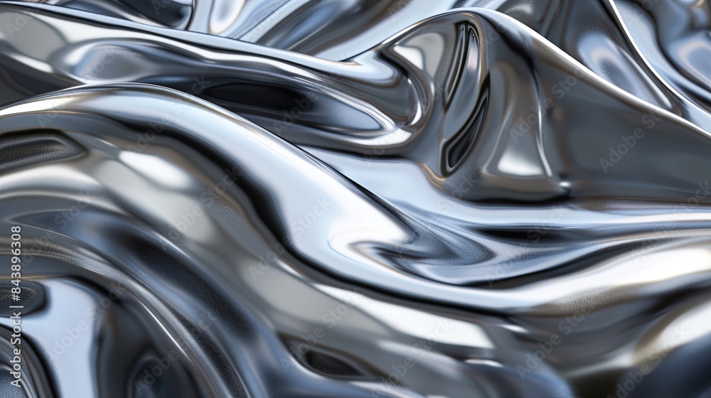 Luxurious Flowing Silver Liquid Metal Artistic Background Luxurious Flowing Silver Liquid Metal Artistic Background
