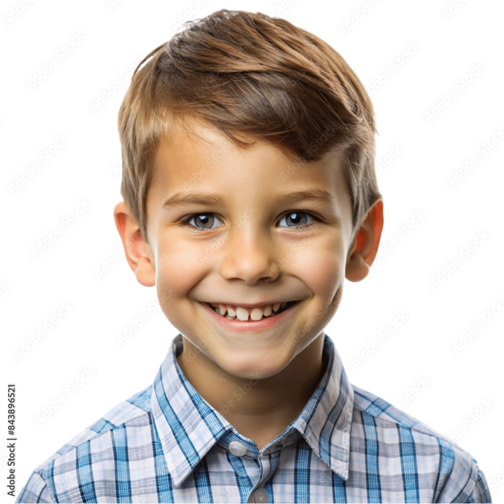 Portrait of a cute schoolboy smiling, isolated on transparent background Portrait of a cute schoolboy smiling, isolated on transparent background