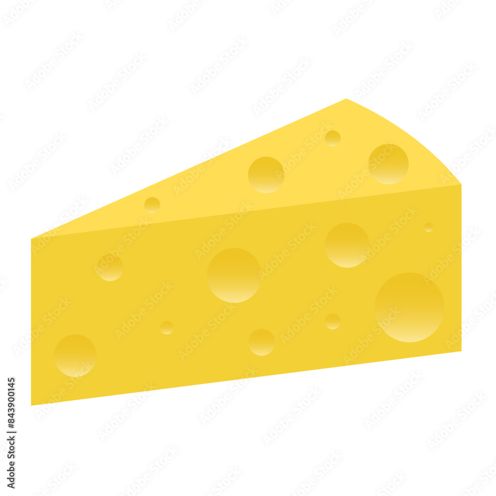 Slice cheese.A piece of cheese isolated on white background.Vector illustration. Slice cheese.A piece of cheese isolated on white background.Vector illustration.