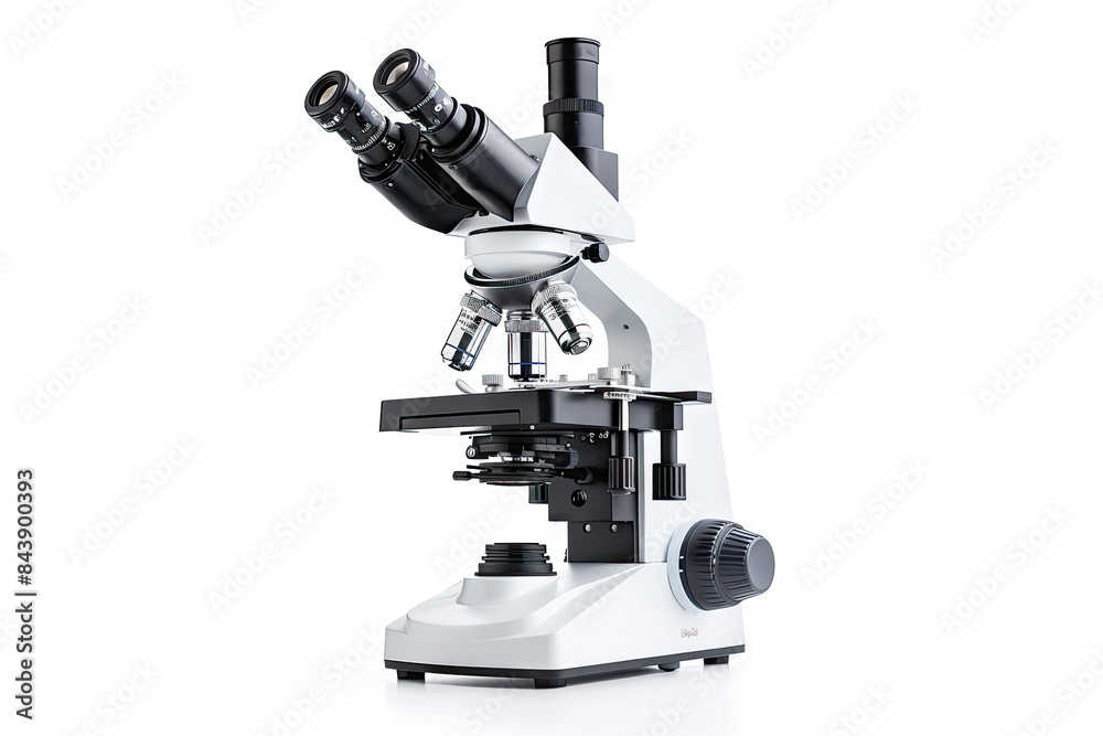 microscope isolated on white microscope isolated on white