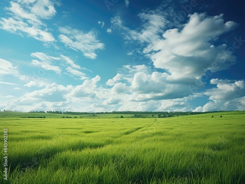 green field and blue sky © faiz