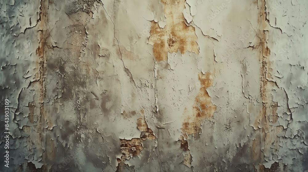 Close-up of peeling paint on a weathered wall. Close-up of peeling paint on a weathered wall.