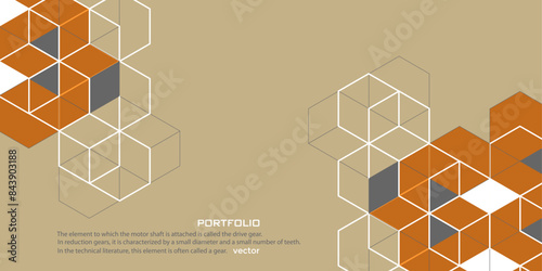 Background from cubes and lines. Linear geometric drawing. Abstraction,Vector illustration.