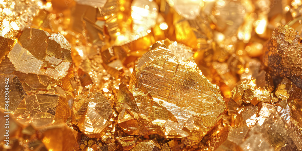 Pure gold from the mine that was unearthed, close-up of natural unprocessed fossil gold Pure gold from the mine that was unearthed, close-up of natural unprocessed fossil gold