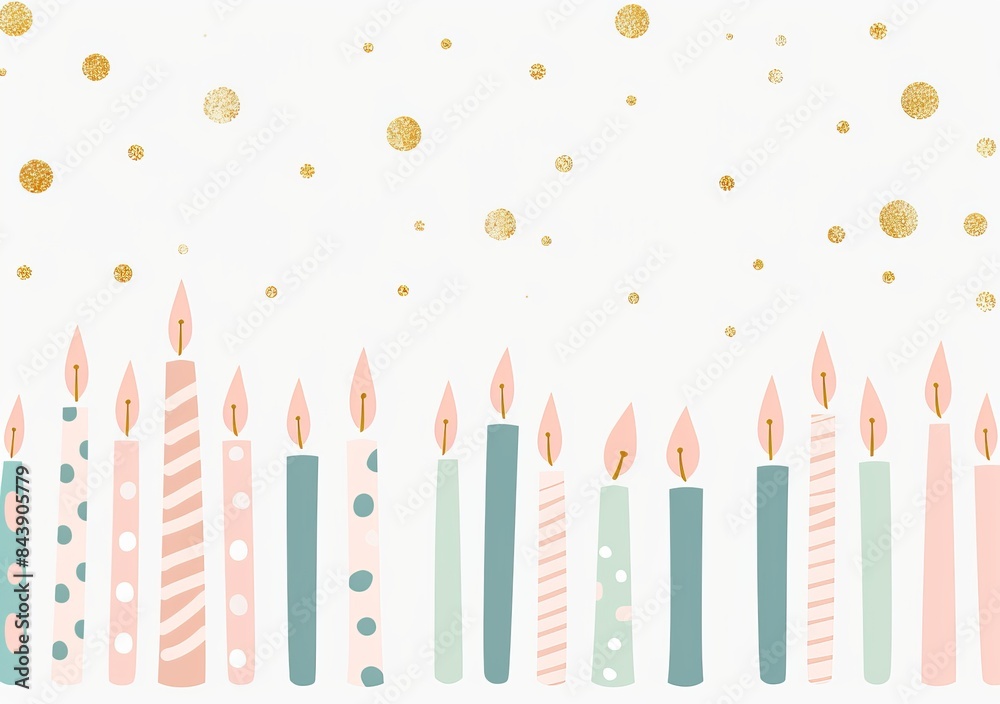 Vibrant Birthday Card Design with Gold Accents Generative AI Vibrant Birthday Card Design with Gold Accents Generative AI