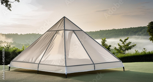tent for protection of mosquito and rain  in the mountains
