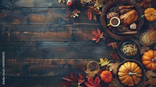 Wallpaper Mural Halloween Autumn Harvest Display on Wooden Table Torontodigital.ca