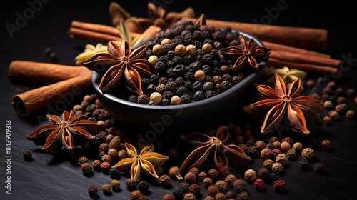 Food concept origin Chinese Five Spice Star Anise