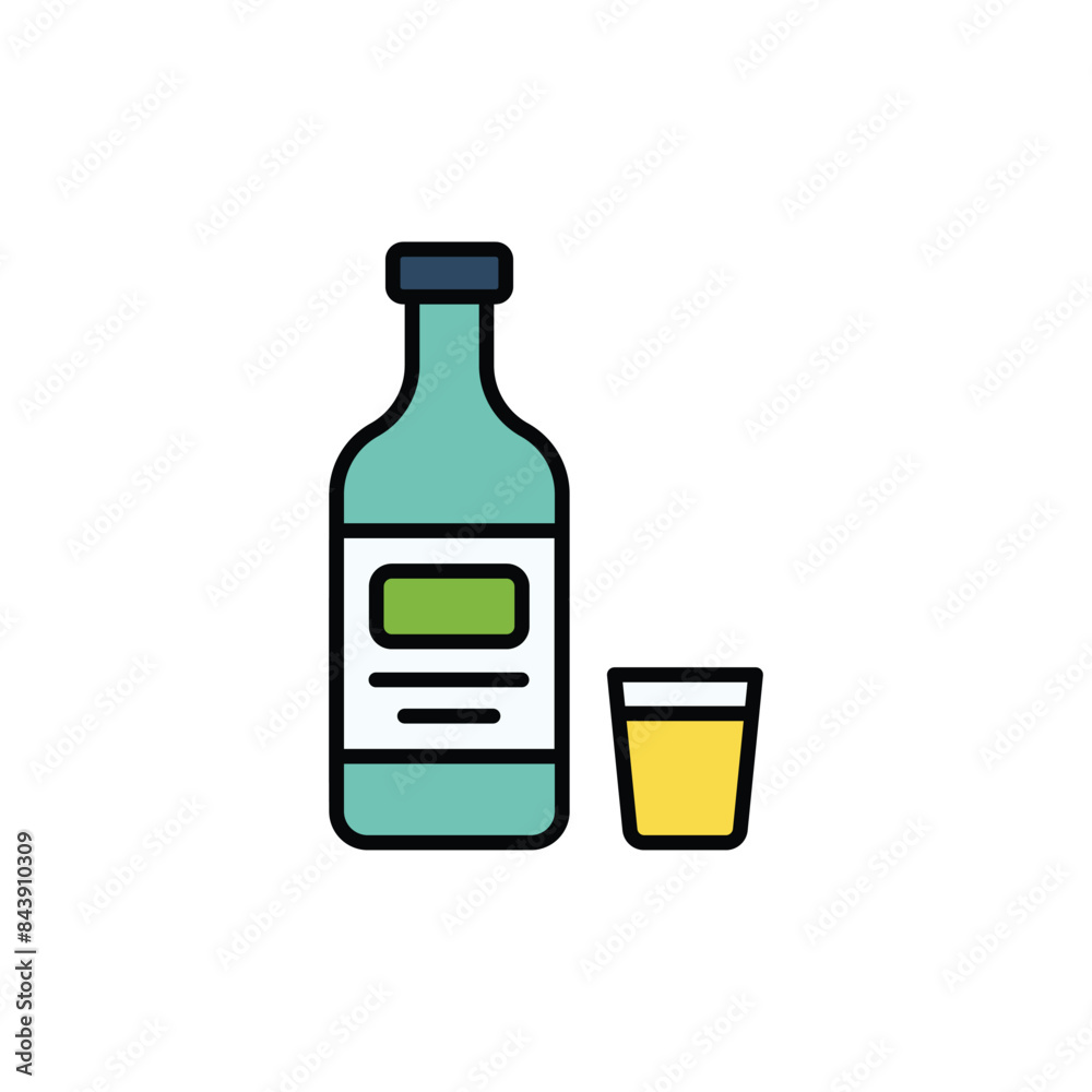 Alcoholic Drinks icon design with white background stock illustration Alcoholic Drinks icon design with white background stock illustration