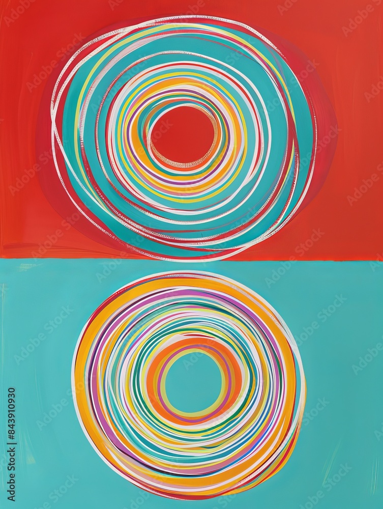 Vibrant Rainbow Circles for Nature-Inspired Designs Generative AI Vibrant Rainbow Circles for Nature-Inspired Designs Generative AI