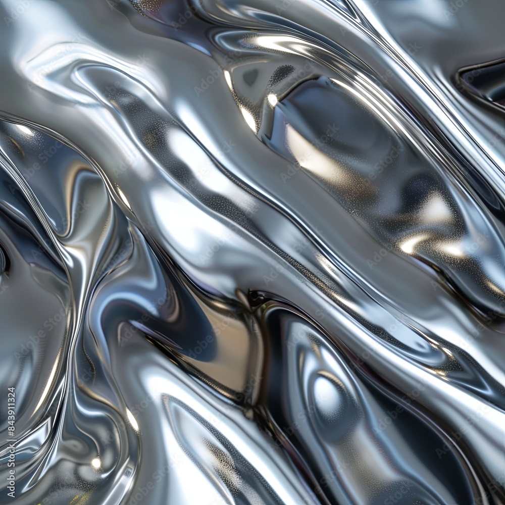 Luxurious Flowing Silver Liquid Metal Artistic Background Luxurious Flowing Silver Liquid Metal Artistic Background