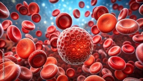 Wallpaper Mural Scientific Illustration of Hemoglobin Carriers and Balloon-like Cells Torontodigital.ca
