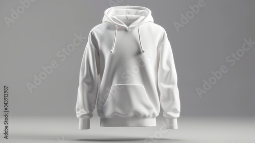White Hoodie on Neutral Background, Generative AI