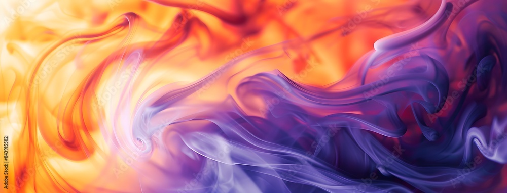 Obraz premium abstract swirl of color gradient, dark purple and orange, swirling colors, vibrant color gradients