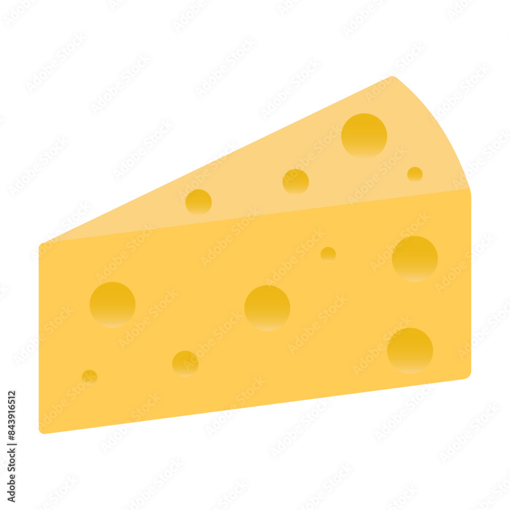 Slice cheese.A piece of cheese isolated on white background.Vector illustration. Slice cheese.A piece of cheese isolated on white background.Vector illustration.