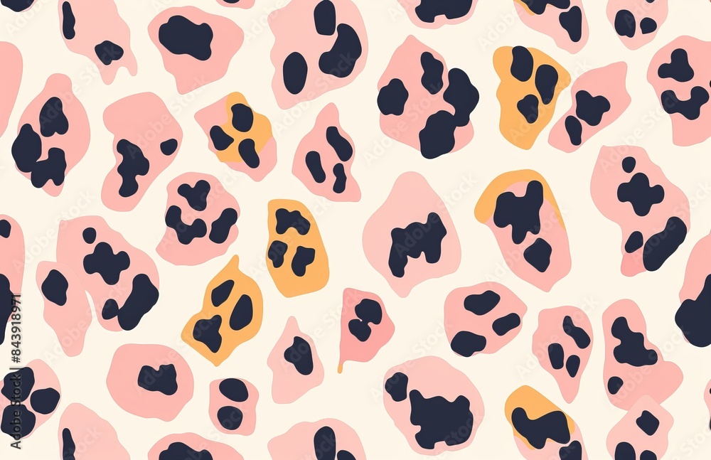 Whimsical Pink Leopard Print Seamless Pattern for Fashion and Design Generative AI Whimsical Pink Leopard Print Seamless Pattern for Fashion and Design Generative AI