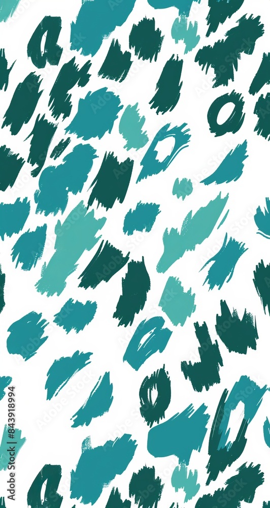 Fototapeta premium Vibrant Leopard Print Pattern on White Background Generative AI