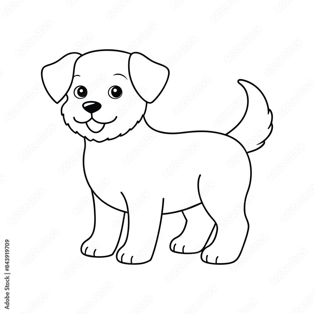 vector dog line art illustration design vector dog line art illustration design