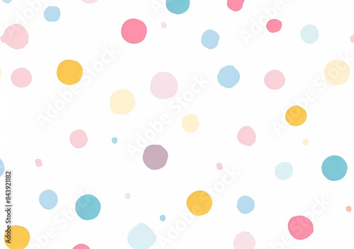 Whimsical Polka Dot Background for Design Inspiration Generative AI