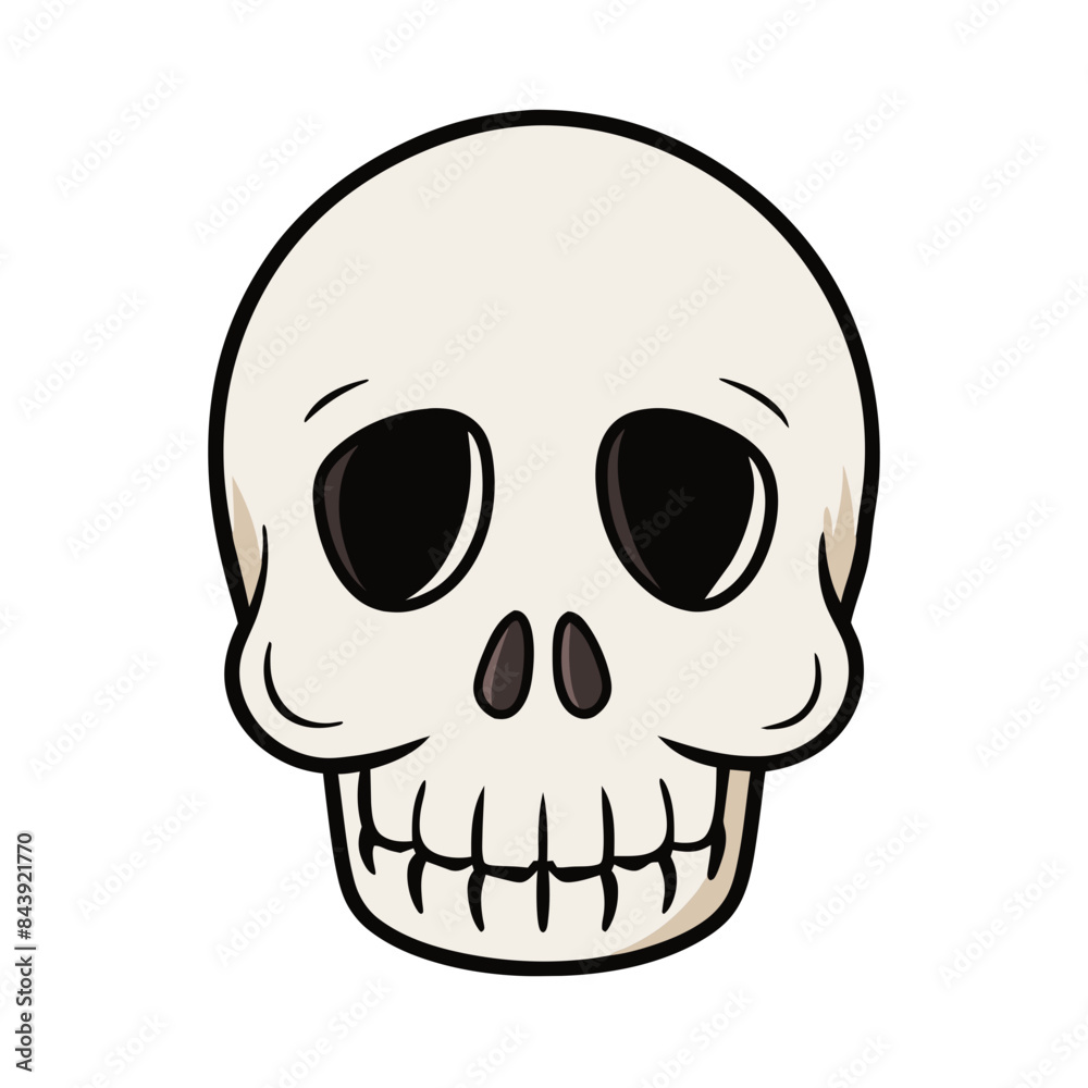 Hand-drawn skull cartoon vector illustration Hand-drawn skull cartoon vector illustration