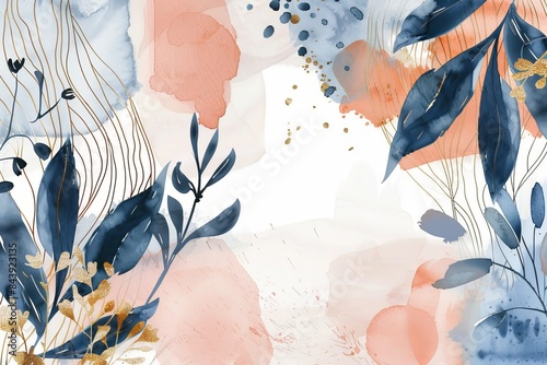 Whimsical Watercolor Floral Background for Boho Chic Designs Generative AI