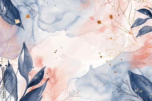 Whimsical Watercolor Floral Background for Boho Chic Designs Generative AI