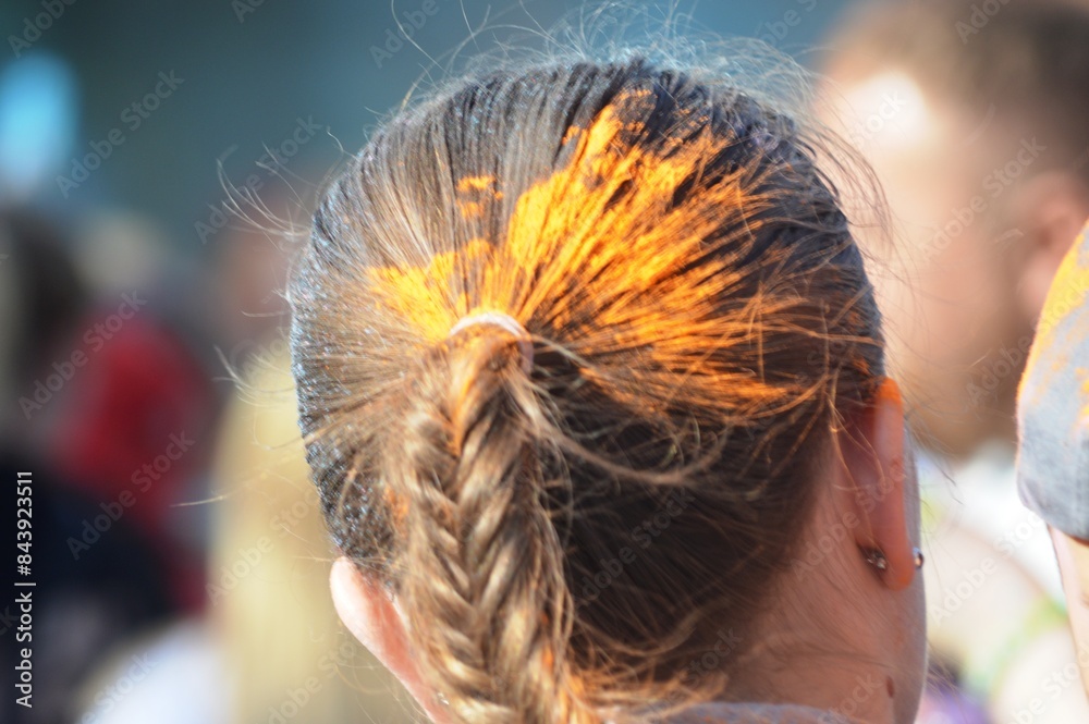 Naklejka premium woman with hair
