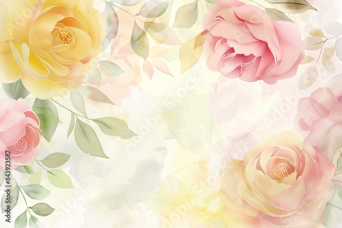Whimsical Floral Background for Spring Designs Generative AI