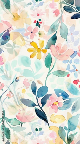 Vibrant Floral Print for Home Decor Inspiration Generative AI