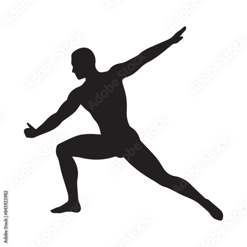 silhouette of a person running