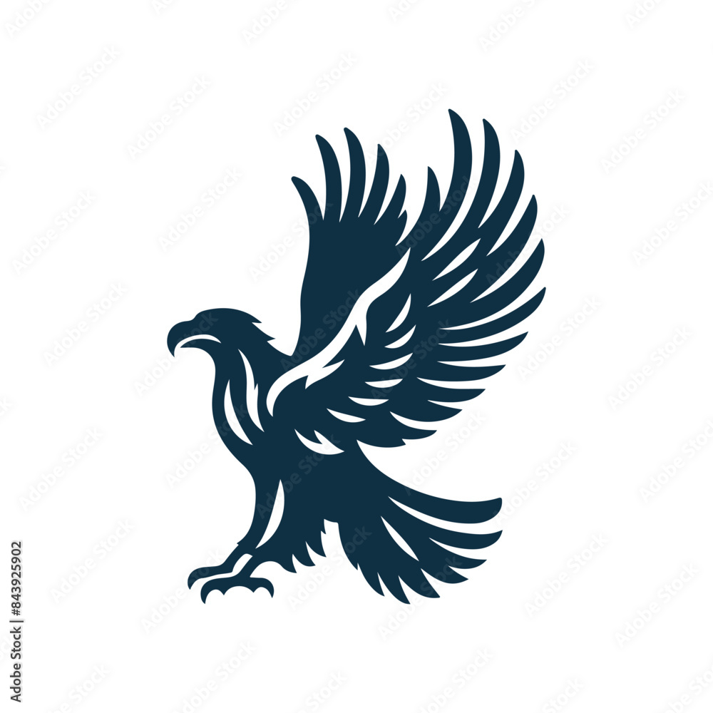 Eagle Silhouette Clip art isolated vector illustration on a white background Eagle Silhouette Clip art isolated vector illustration on a white background