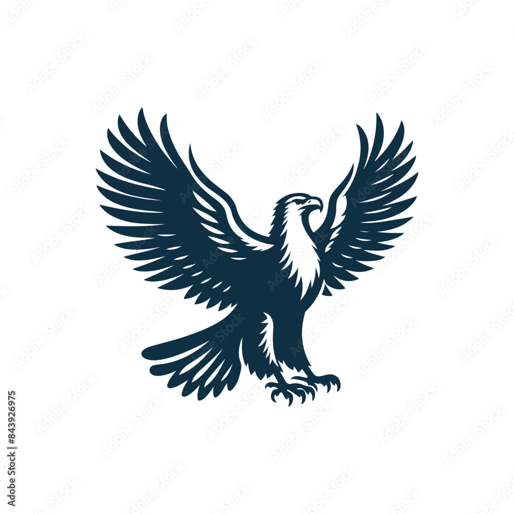Eagle Silhouette Clip art isolated vector illustration on a white background Eagle Silhouette Clip art isolated vector illustration on a white background