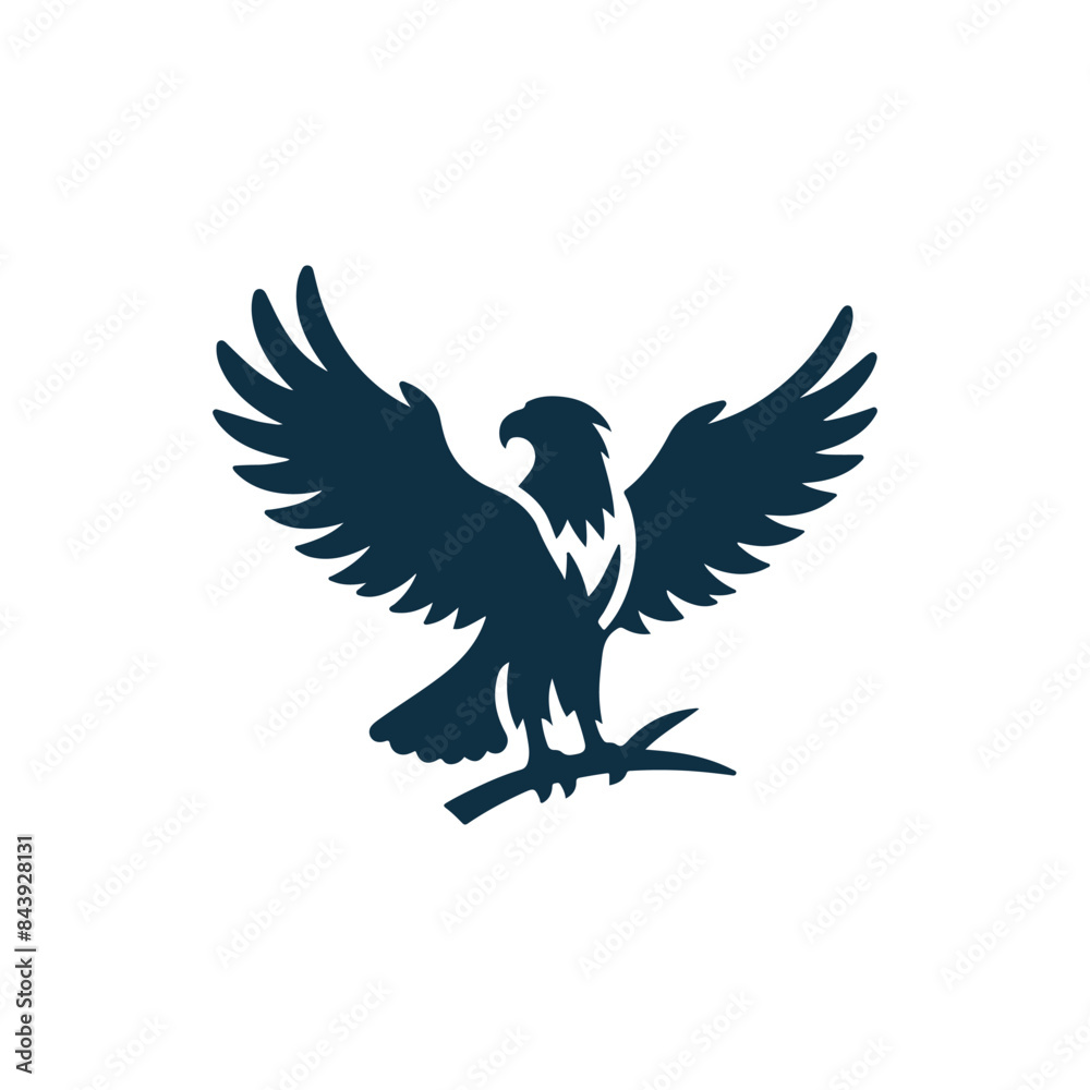 Eagle Silhouette Clip art isolated vector illustration on a white background Eagle Silhouette Clip art isolated vector illustration on a white background