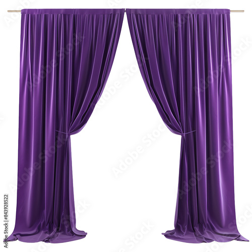 Enchanting Purple Curtain Design Transparent Background Cutout