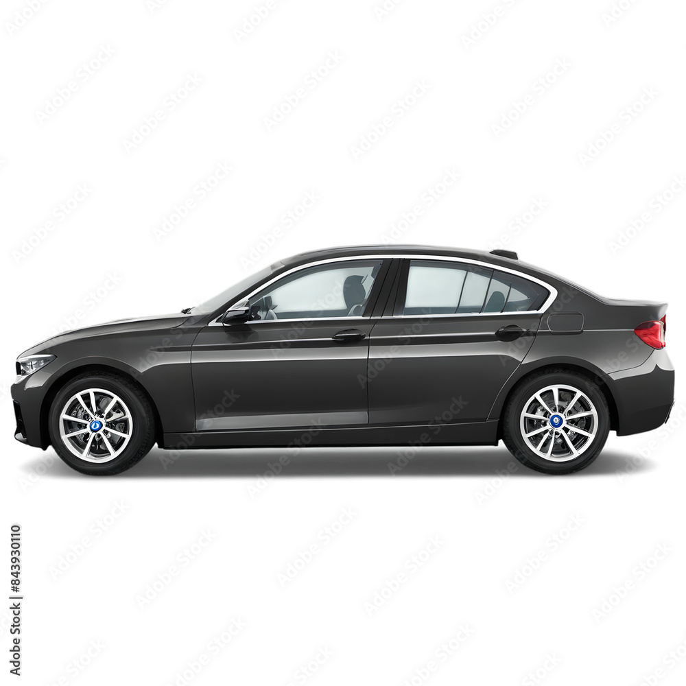 Modern Sedan Car on Transparent Background Modern Sedan Car on Transparent Background