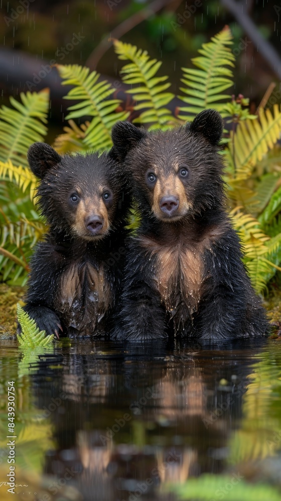 Fototapeta premium Black bears
