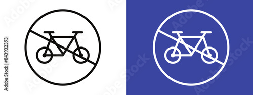 No Bicycle Sign for Traffic Regulations, Restricted Areas, and Safety Notices Graphics