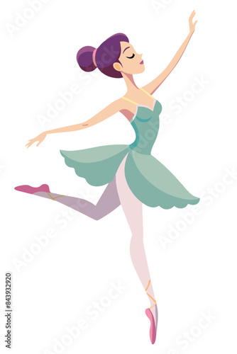  ballet dancer performing a graceful move.