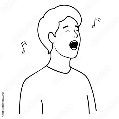  person singing with passion and enthusiasm.