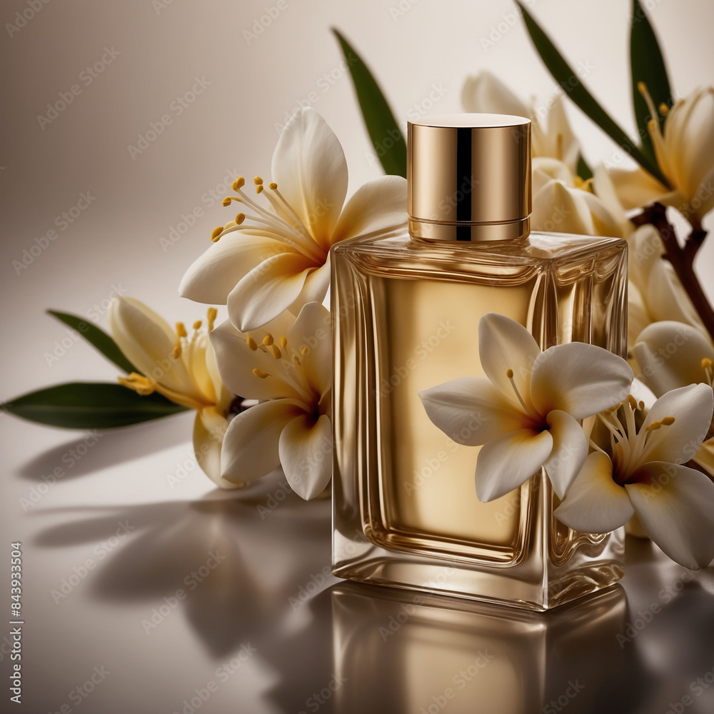 Rich and exotic scent of oud wood, sleek and elegant perfume bottle. Rich and exotic scent of oud wood, sleek and elegant perfume bottle.