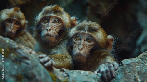 Barbary macaques primates