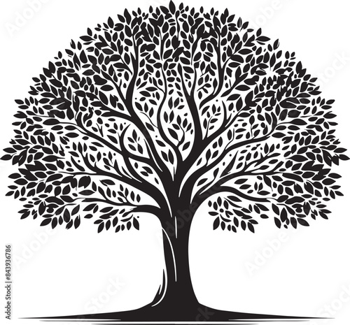 Minimalist Tree Silhouette Illustration Design