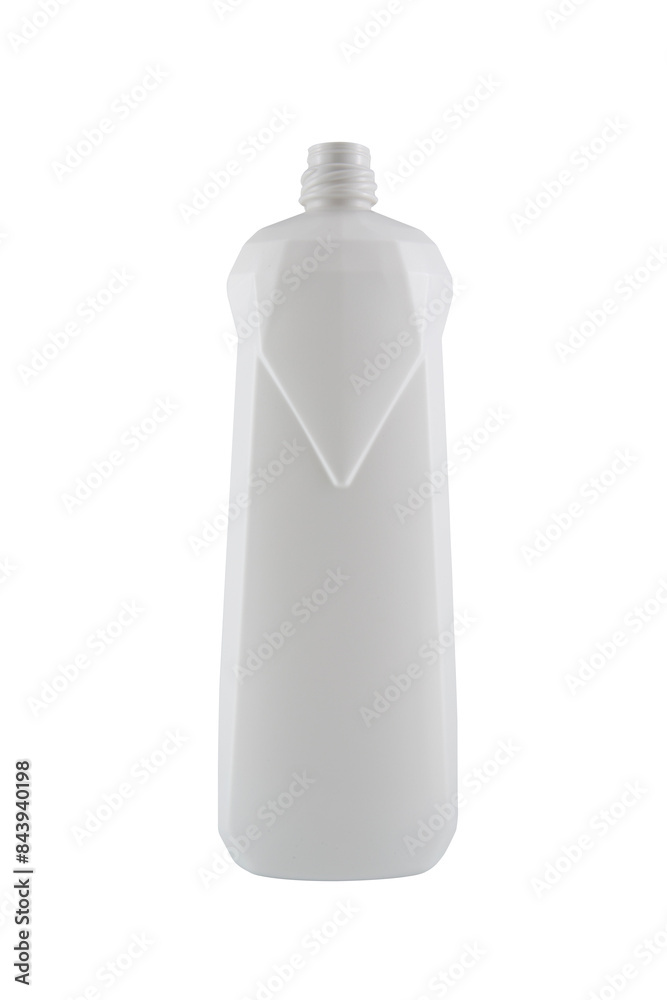 Blank white dish washing liquid package isolated on white background