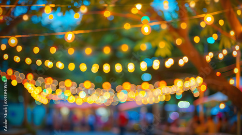 Festive lights creating a dreamy bokeh background for joyful celebrations
