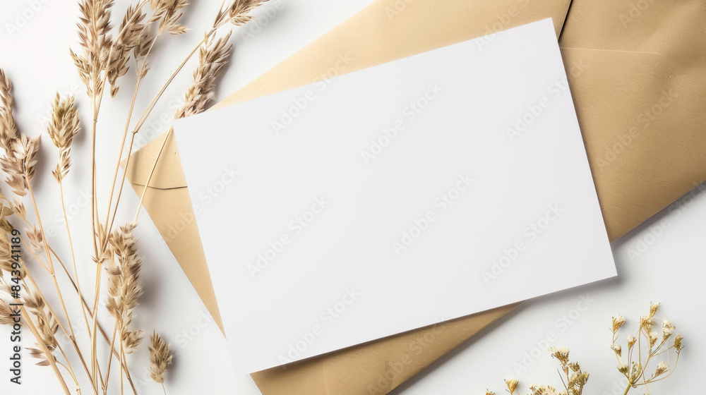 Gold Accented Blank Greeting Card Template Gold Accented Blank Greeting Card Template