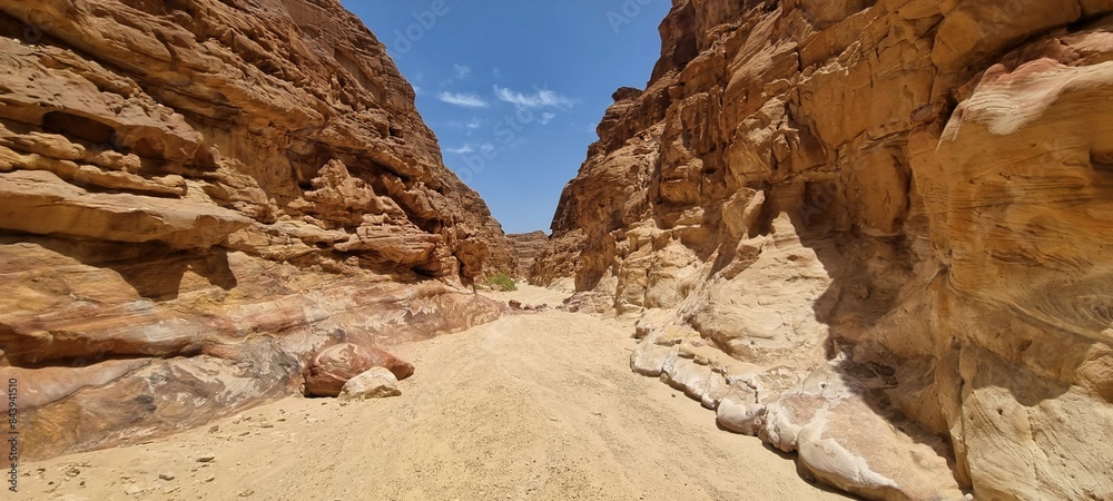 panorama of the mountains exiting the coloured canyon in sinai desert panorama of the mountains exiting the coloured canyon in sinai desert