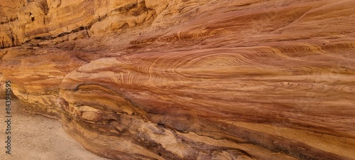 Quadro su tela Marveling of Limestone in the colored canyon in taba