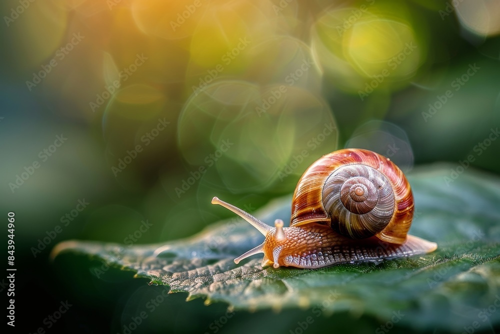 Garden Snail on a Leaf Garden Snail on a Leaf